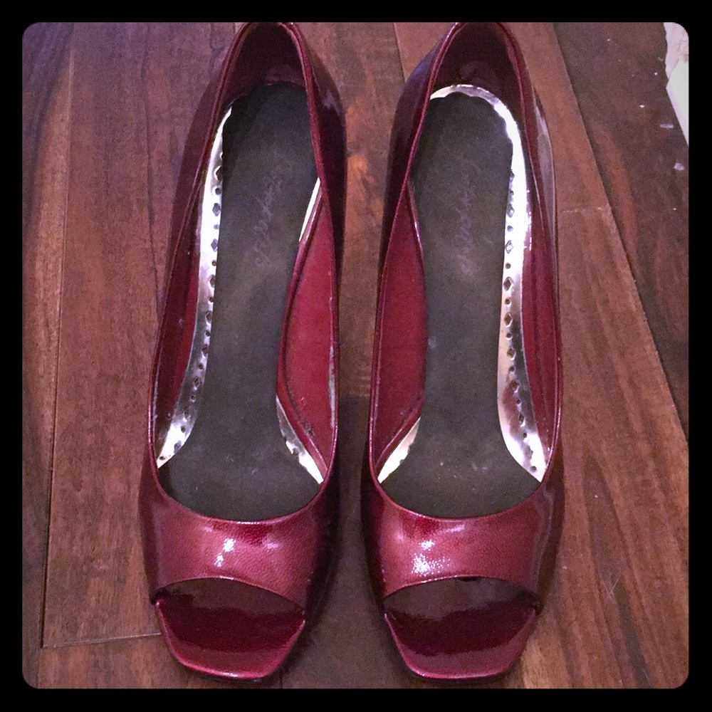 Ruby peep toe heels